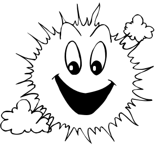 Windy clipart black and white