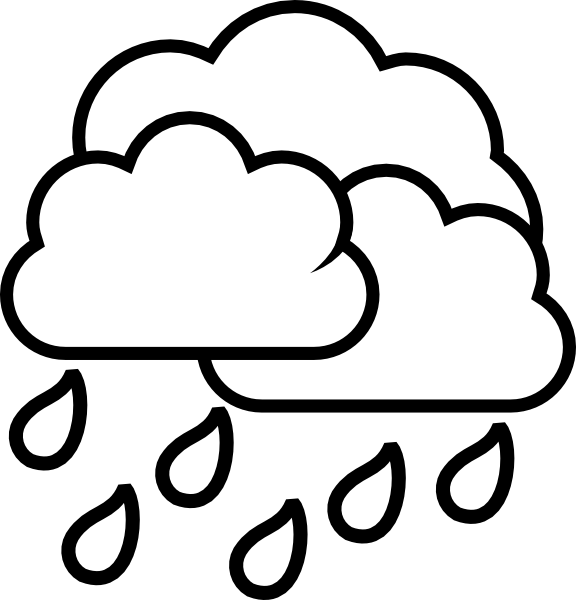 Black partly cloudy day icon