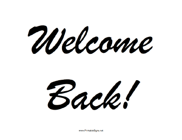 Welcome Back Sign - Welcome Back, Transparent background PNG HD thumbnail