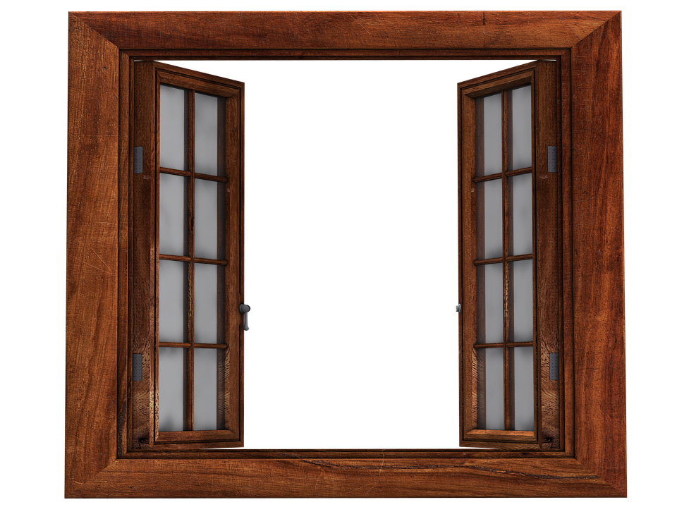 Window, Wooden Windows, Open, Glass Panes, Isolated - Window, Transparent background PNG HD thumbnail
