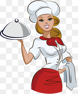 Cook a woman. PNG PSD