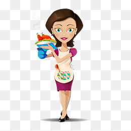 Cooking Girl · Png Psd - Woman Cooking, Transparent background PNG HD thumbnail