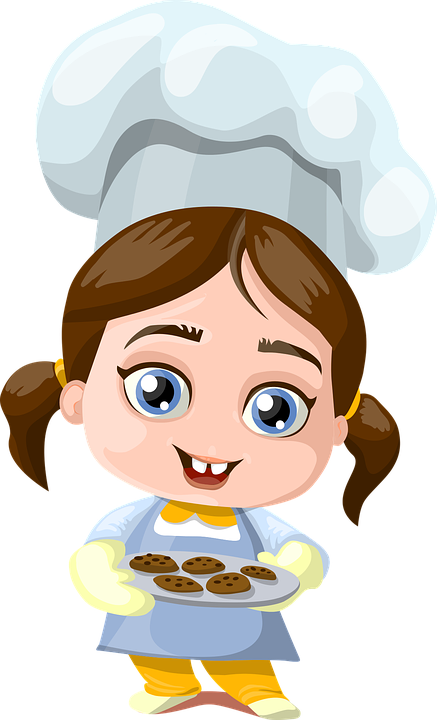 Girl, Cookies, Cooking, Cook, Little, Small, Kid, Child - Woman Cooking, Transparent background PNG HD thumbnail