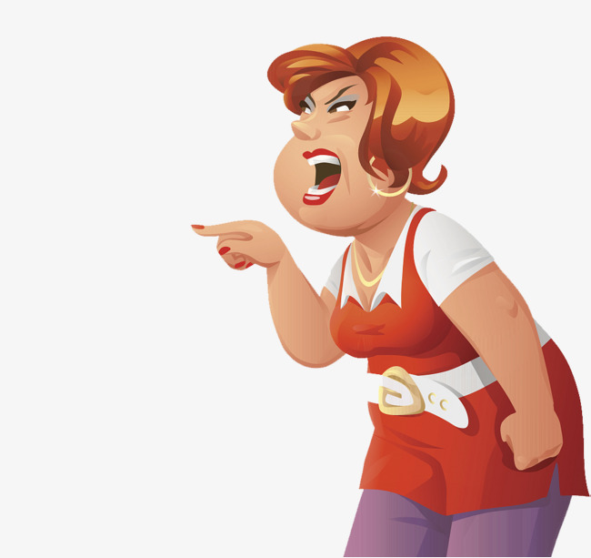 A Mad Woman With Cartoon Characters, Cartoon, Mad, Lady Crazy Png Image And - Woman Crazy, Transparent background PNG HD thumbnail