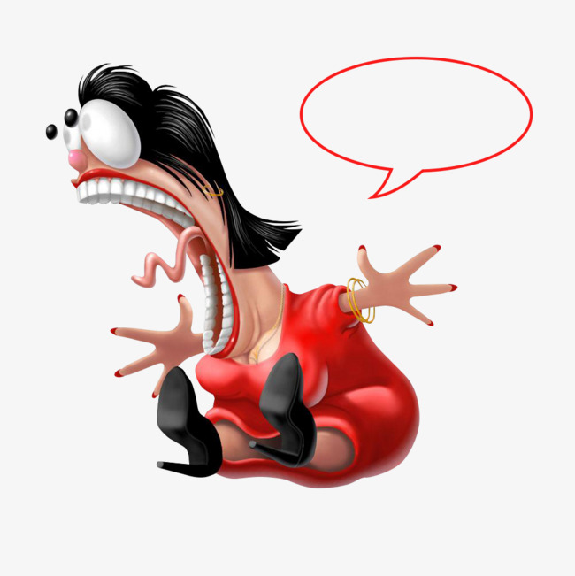 Crazy Woman, Long Skirt, Ridiculous, Mouth Png Image And Clipart - Woman Crazy, Transparent background PNG HD thumbnail