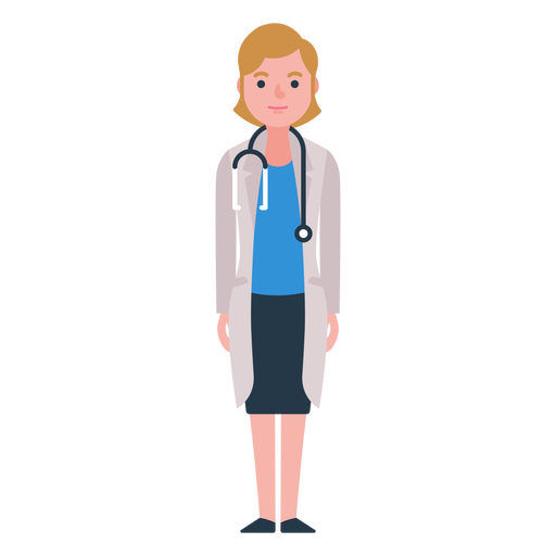 Flat Woman Doctor Character Png - Woman Doctor, Transparent background PNG HD thumbnail