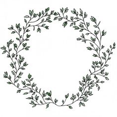 Perfect For Spring Notecards, Scrapbooking Etc. Hand Drawn Spring Wreath Vector And Png. - Wreath Black And White, Transparent background PNG HD thumbnail