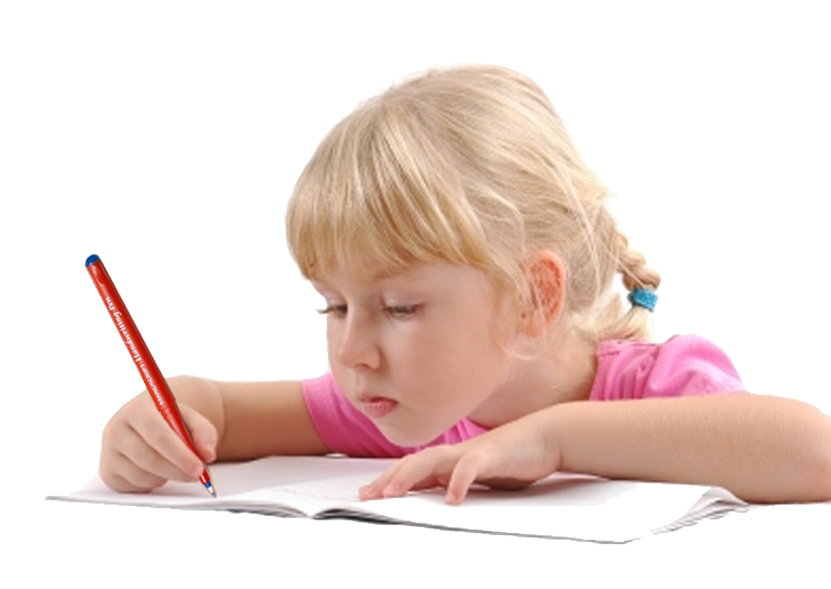 Child Writing With A Manuscript Handwriter - Writing Kids, Transparent background PNG HD thumbnail