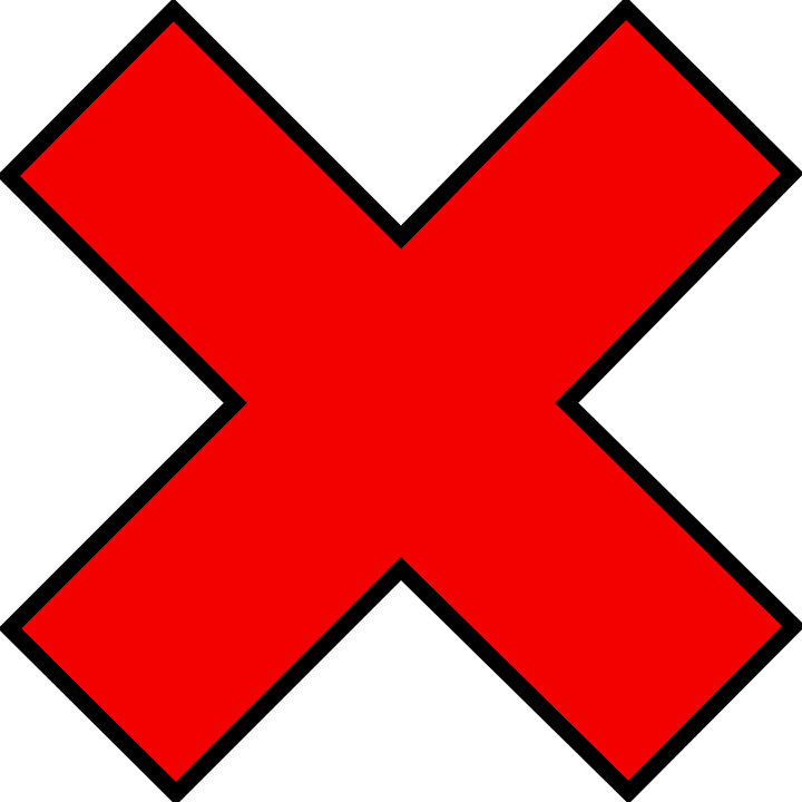 Red, Mark, Cross, Crossed, Wrong, Incorrect, Sign - Wrong Cross, Transparent background PNG HD thumbnail