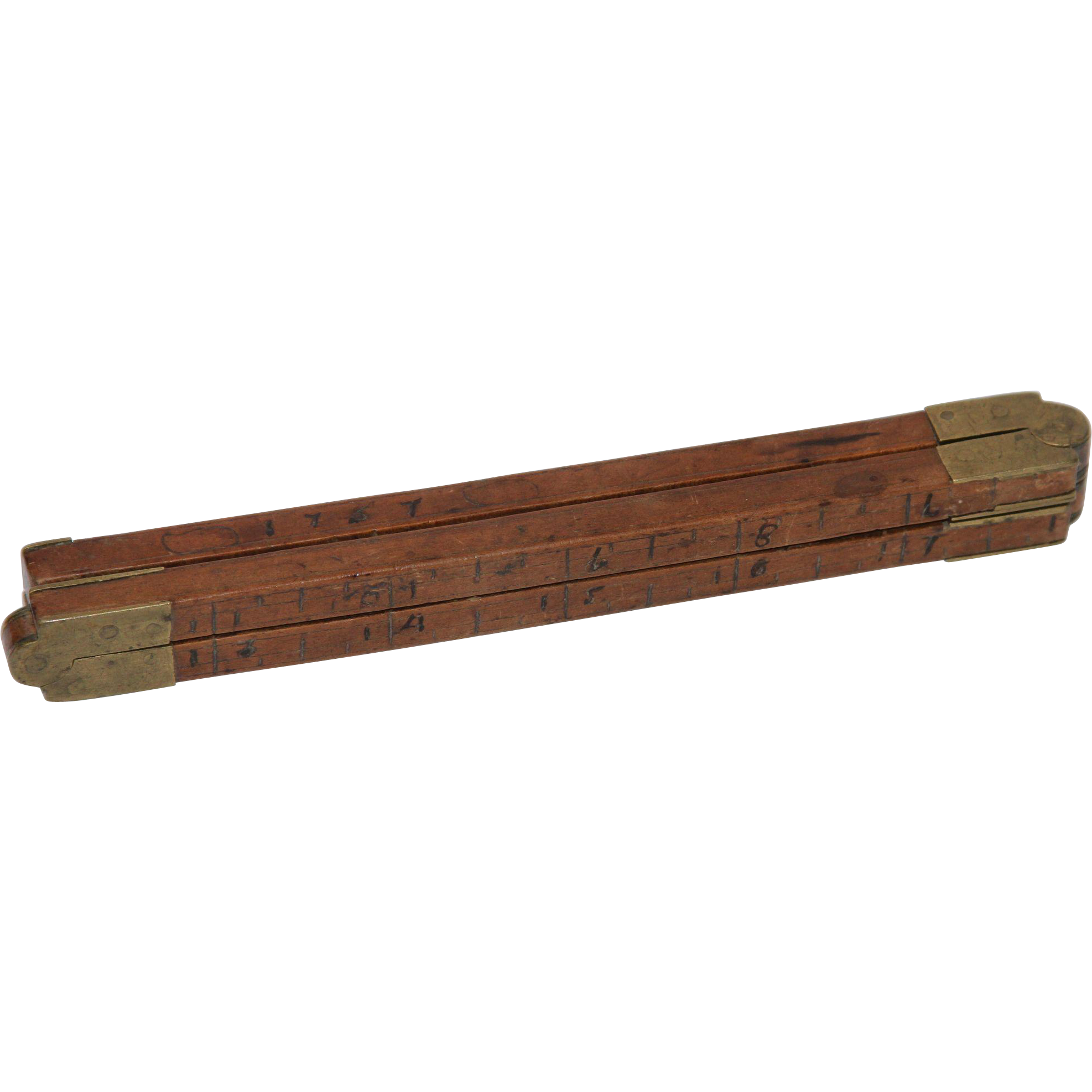 18Th Century Wooden U0026 Brass Folding Ruler / Yardstick From Germany - Yardstick, Transparent background PNG HD thumbnail