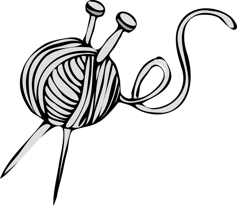 Png Yarn And Knitting Needles - Ball, Needle, Yarn, Knitting, Gray, Transparent background PNG HD thumbnail