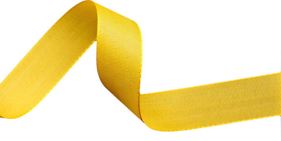 Ribbon, Png, Clipping, Accessories - Yellow, Transparent background PNG HD thumbnail