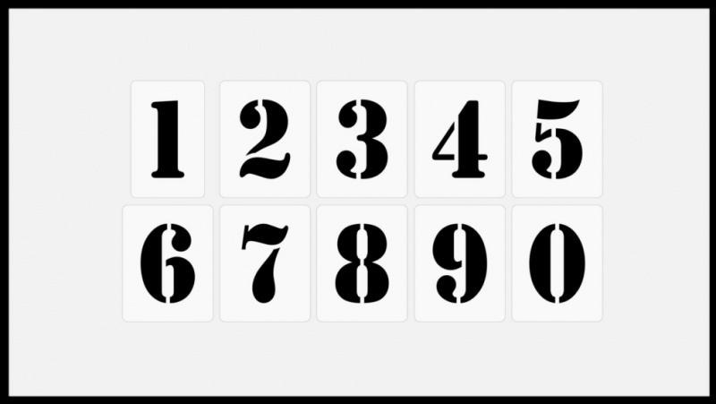 Einzelne Zahl 10Cm Hoch Zahlen Schablonen Einzelne Schablonen Nr.5 - Zahl, Transparent background PNG HD thumbnail