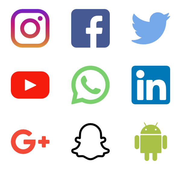 Social Media Logos - Zeichnungen, Transparent background PNG HD thumbnail