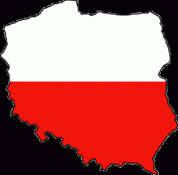 Poland Flag Map   Mapsof.net Map - Poland, Transparent background PNG HD thumbnail