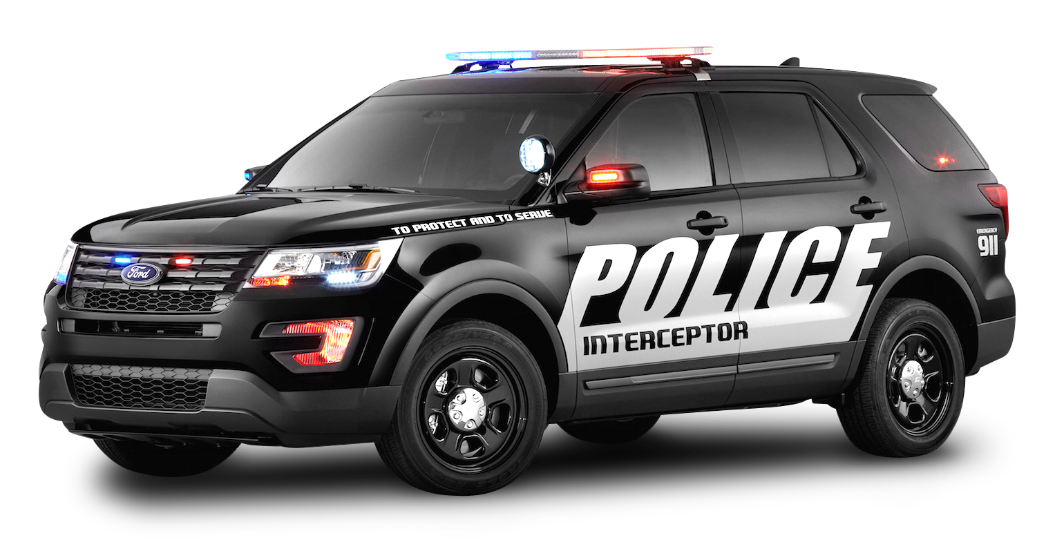 Black Ford Police Interceptor Car PNG Image, Police Car HD PNG - Free PNG