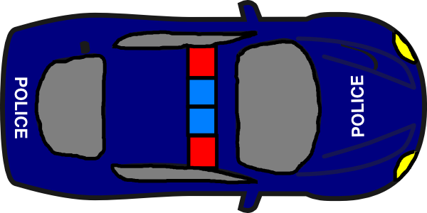 Download This Image As: - Police Car Top View, Transparent background PNG HD thumbnail