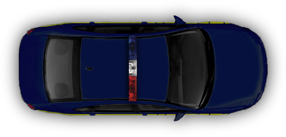 I Tried To Get The Markings Done Right Along The Side. Hard To Do From A Top  Down Perspective. The Cop Is Dark Blue With A Yellow Stripe Along Teh Side. The Hdpng.com  - Police Car Top View, Transparent background PNG HD thumbnail