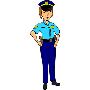 Woman Police Officer Clipart - Policeman, Transparent background PNG HD thumbnail