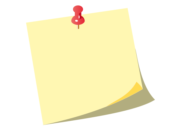 Free Vector Yellow Post It Notes With Push Pin - Post Its, Transparent background PNG HD thumbnail