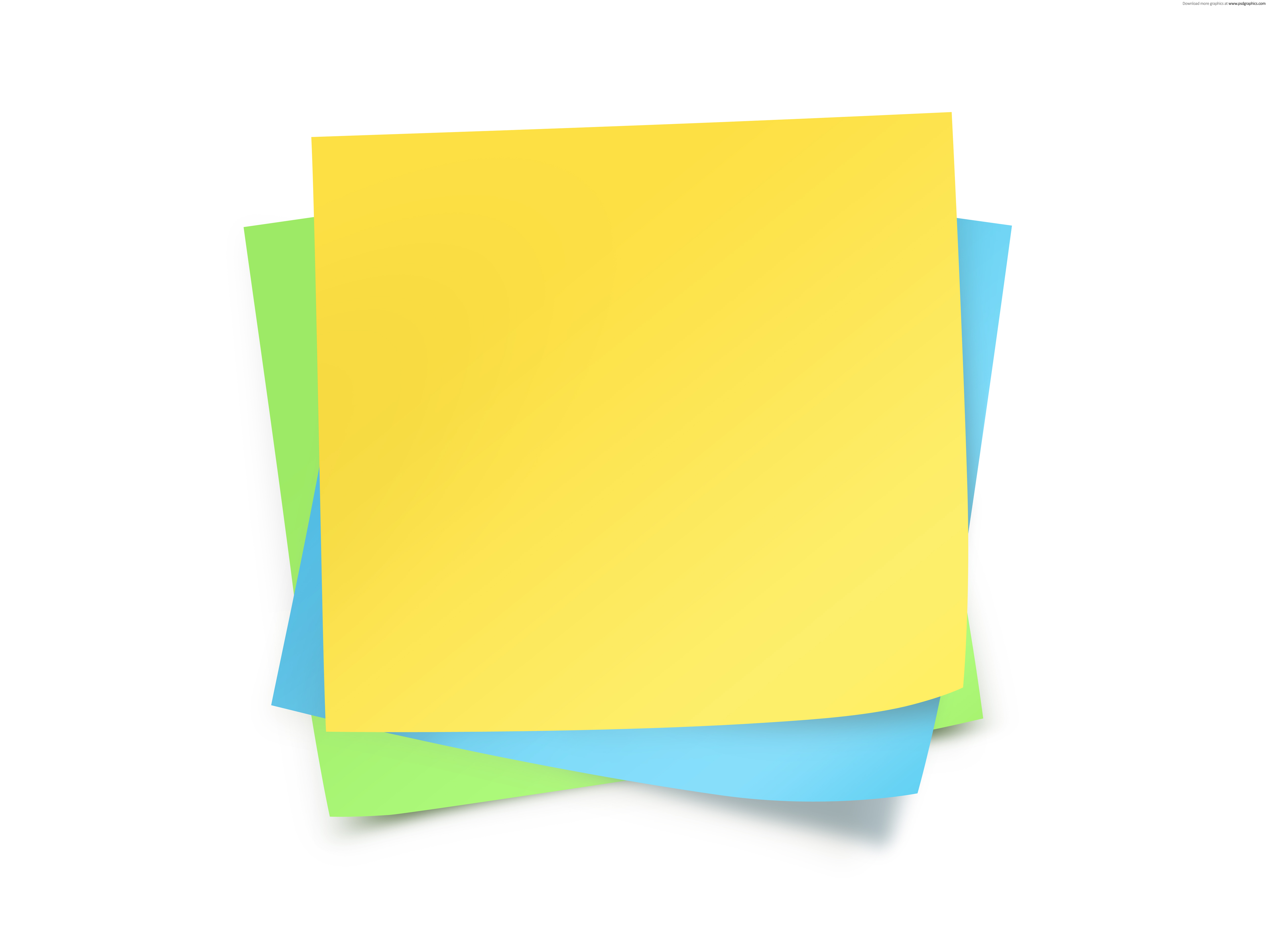 Paper Notes - Post Its, Transparent background PNG HD thumbnail