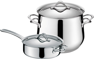 Shiny Pots And Pans With Steel Glo - Pot And Pan, Transparent background PNG HD thumbnail