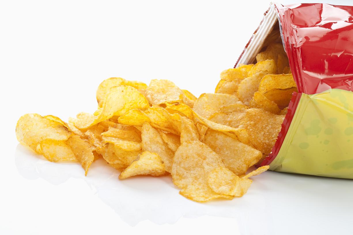 Bag Potatoe Chips, Kartoffelchips - Potato Chips, Transparent background PNG HD thumbnail