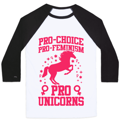 Pro Choice Pro Feminism Pro Unicorns Baseball Shirt - Pro Choice, Transparent background PNG HD thumbnail
