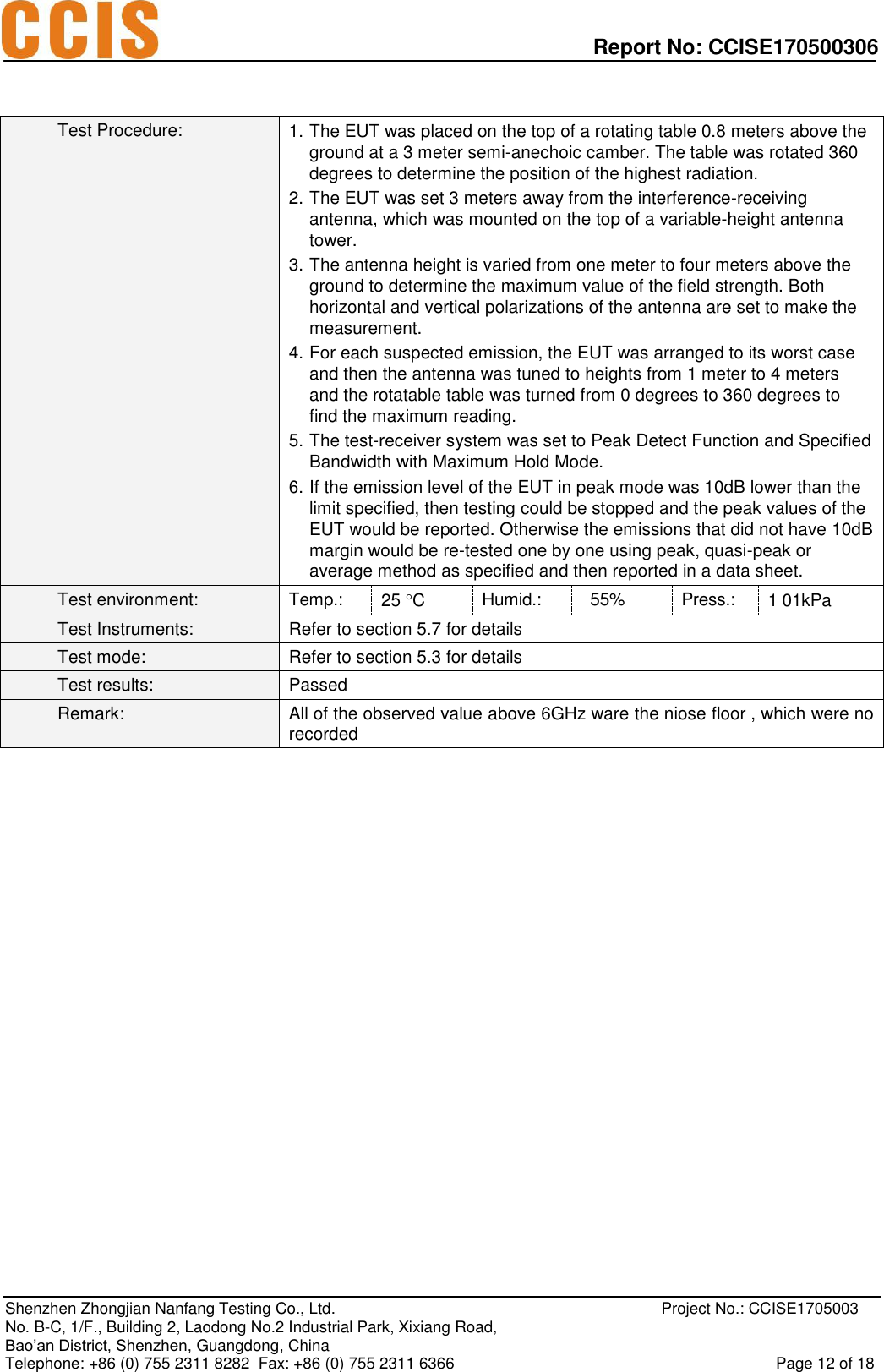 Page 12 Of A26062L Lte Smartphone Test Report Hd 271 S1 General Procurement,inc. - Procedure, Transparent background PNG HD thumbnail