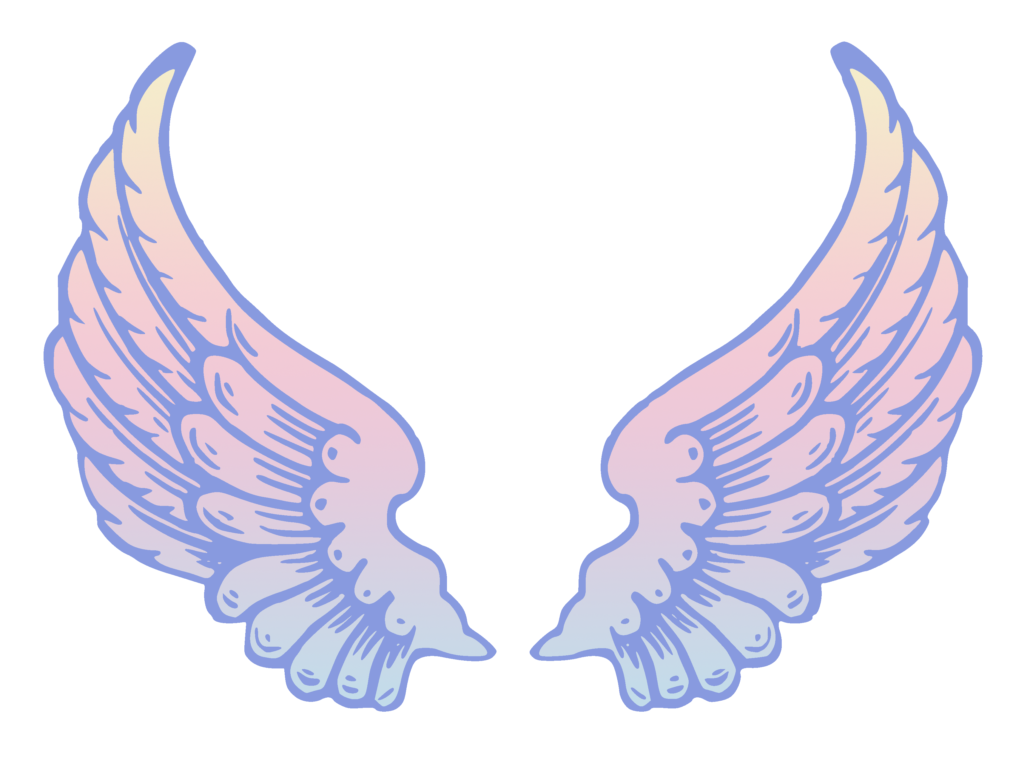 Public Domain Pastel Angel Wings Free Clip Art   Hd Wallpapers - Public Domain, Transparent background PNG HD thumbnail