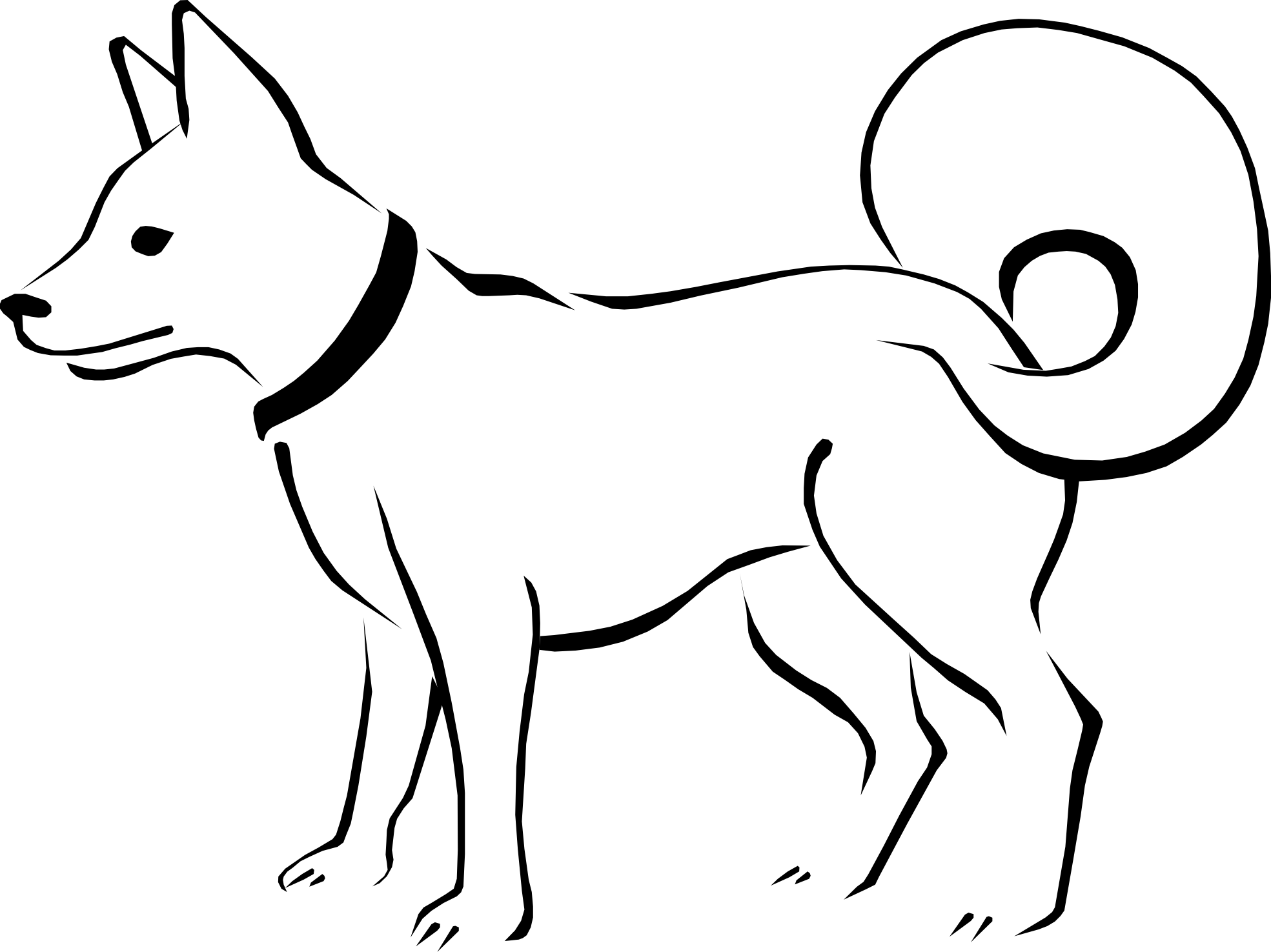 Dog Black And White Dog Clip Art Black And White Free Clipart Images 2 - Pup Black And White, Transparent background PNG HD thumbnail