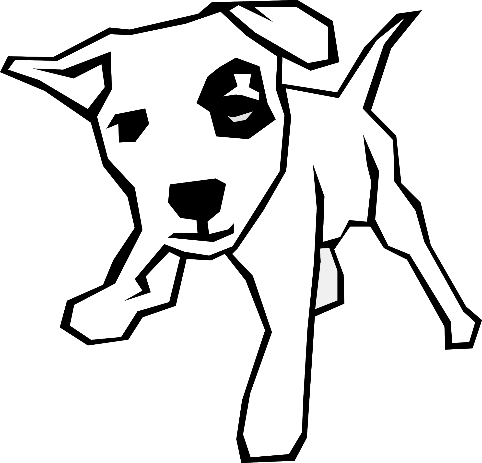 Pin Drawn Puppy Black And White #4 - Pup Black And White, Transparent background PNG HD thumbnail