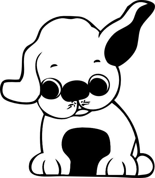 Png: Small · Medium · Large - Pup Black And White, Transparent background PNG HD thumbnail