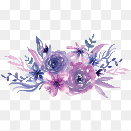 Watercolor Purple Flowers, Watercolor, Flowers, Purple Png Image And Clipart - Purple And Pink Flowers, Transparent background PNG HD thumbnail