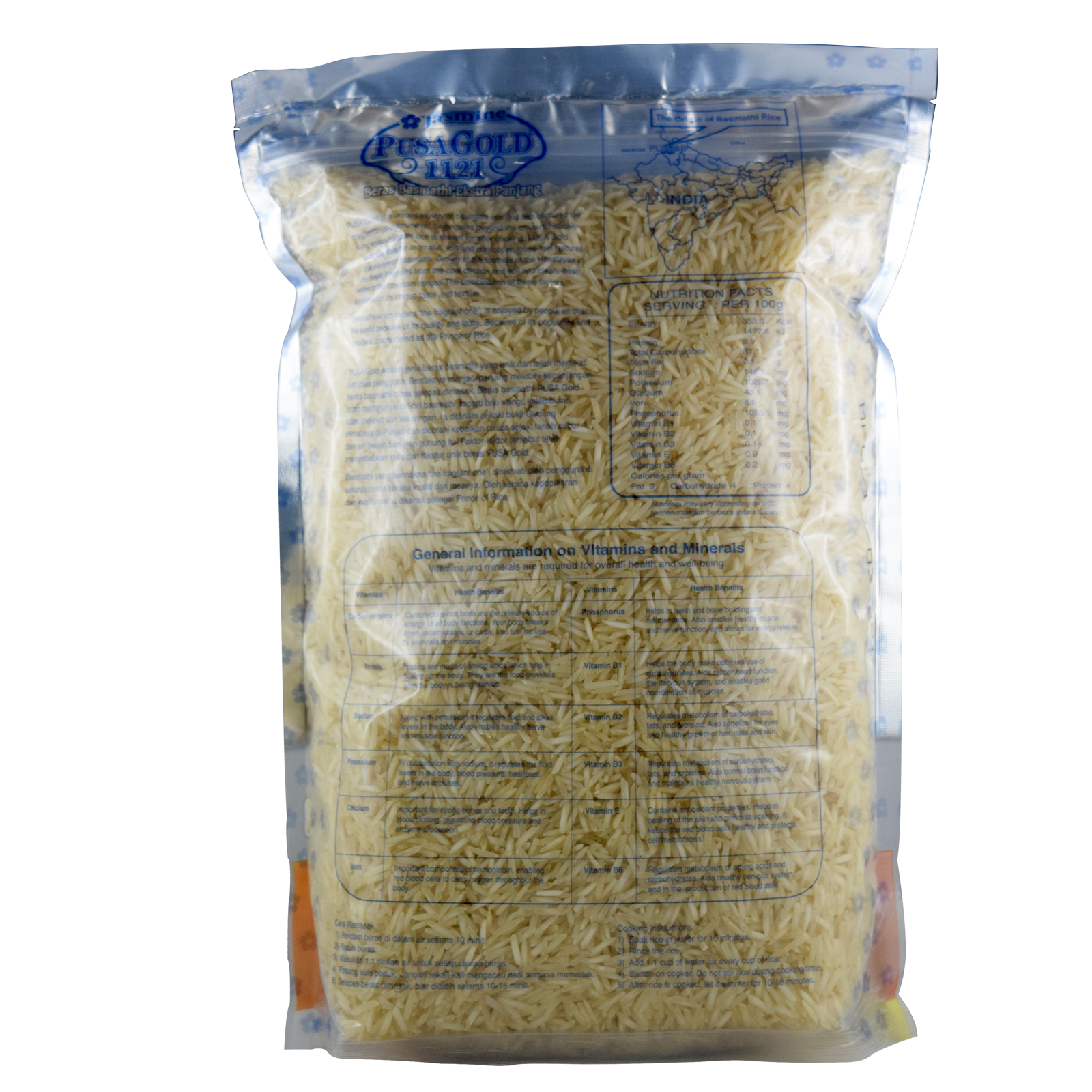 Jasmine Pusa Gold 1121 Basmathi Import Rice 2Kg - Pusa, Transparent background PNG HD thumbnail