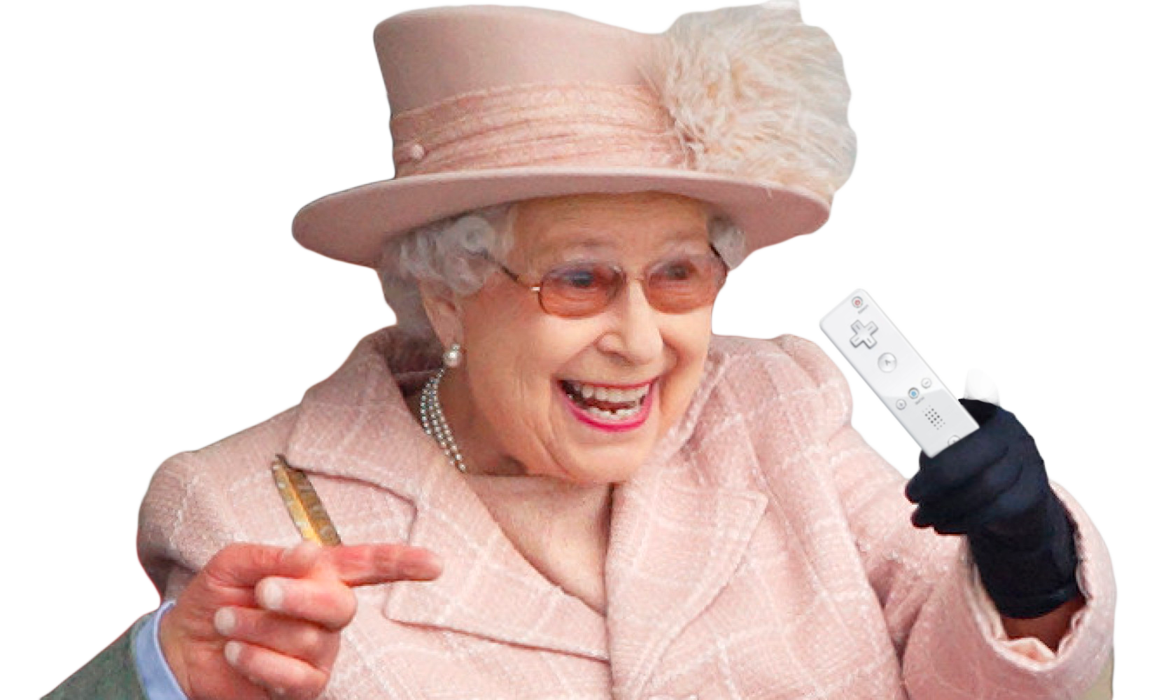 Queen Elizabeth Cartoon Png - Queen Elizabeth Holding A Wii Controller, Transparent background PNG HD thumbnail
