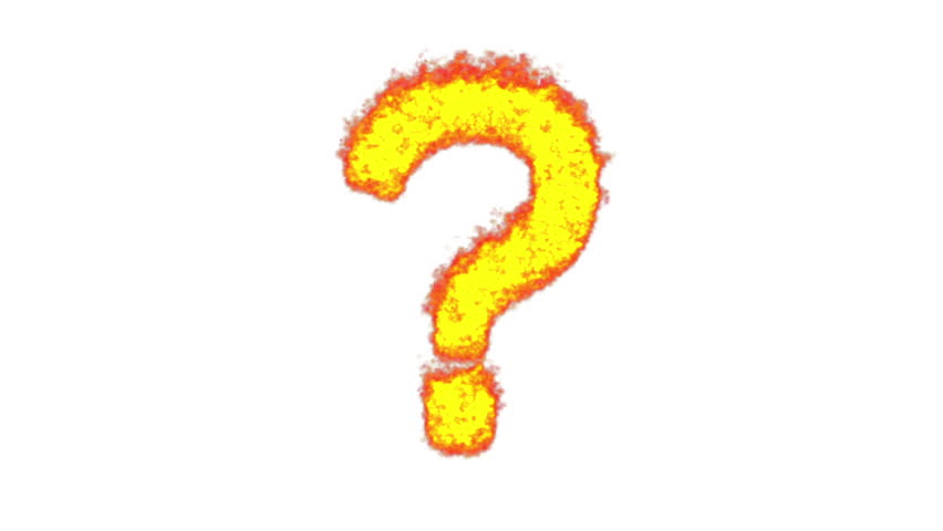 Hot Burning Question Mark On White Background. Hd Video Clip Render Animation.   Hd - Questions, Transparent background PNG HD thumbnail