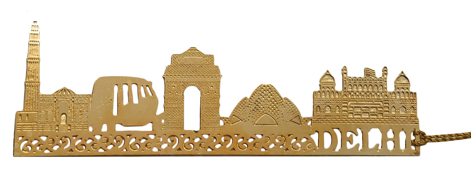 Intricately Bookmark Metal Cut World Qutub Minar Design  - Qutub Minar, Transparent background PNG HD thumbnail