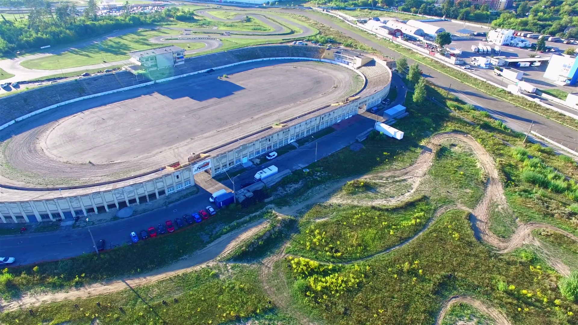 Road Racing Track Stadium 4K Aerial Panoramic Video. Races For Motorcycle Racing And Motocross Stock Video Footage   Videoblocks - Race Track, Transparent background PNG HD thumbnail
