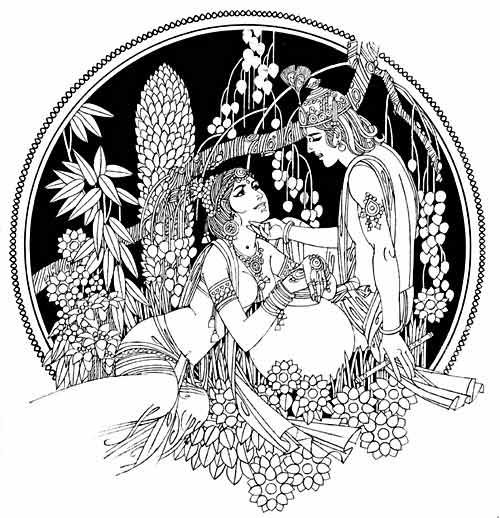 Krishna Black And White Clipart - Radha Krishna Black And White, Transparent background PNG HD thumbnail