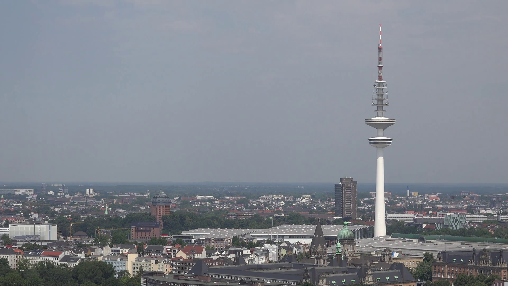 4K Heinrich Hertz Turm Radio Tower In Central City Hamburg Skyline Suburban Area Stock Video Footage   Videoblocks - Radio Tower, Transparent background PNG HD thumbnail