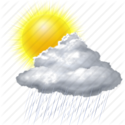Cloud, Cloudy, Forecast, Rain, Sun, Sunny, Weather Icon - Rain And Sun, Transparent background PNG HD thumbnail