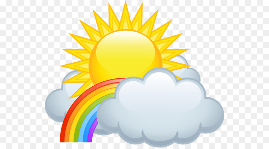 Cloud Rain Clip Art   Rainbow Clouds And Sun - Rain And Sun, Transparent background PNG HD thumbnail