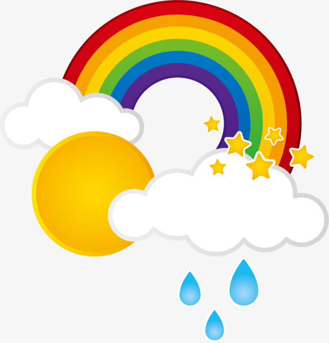 Rain Clouds Rainbow Sun, Sun, Rainbow, Cloud Png Image And Clipart - Rain And Sun, Transparent background PNG HD thumbnail