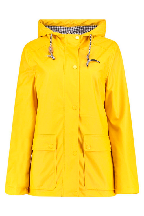 Boohoou0027S Sunny Yellow Offering Is An Absolute Steal For £35. Plus The Gingham Lining Is Just Too Cute. Perfect For Unreliable Festival Weather, Hdpng.com  - Raincoat, Transparent background PNG HD thumbnail