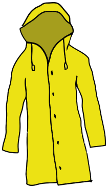 Yellow raincoat cute
