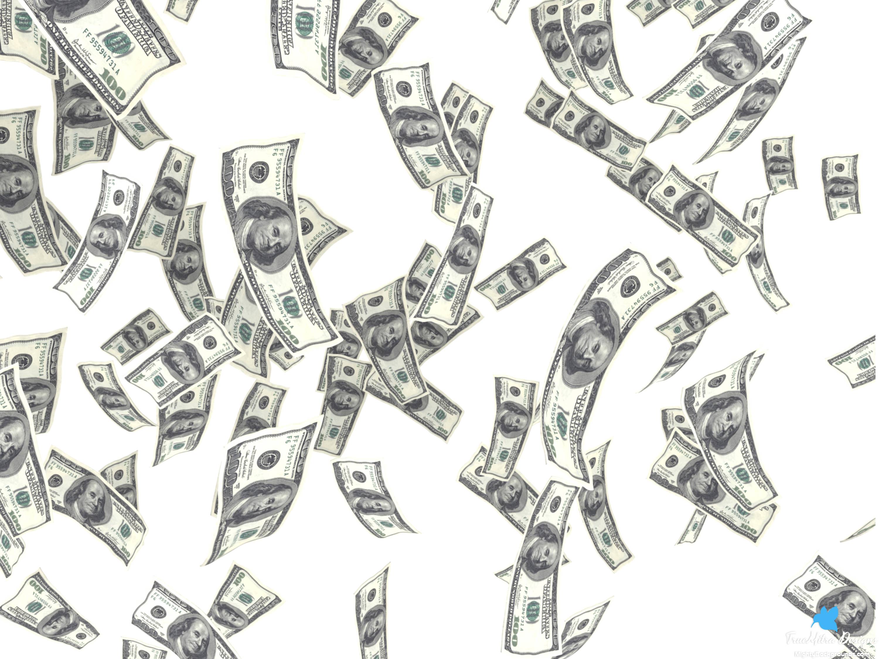 Wallpapers For U003E Money Background - Raining Money, Transparent background PNG HD thumbnail