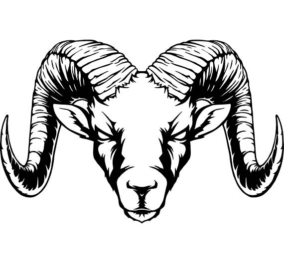 Ram Horns Sheep Zoo Wild Animal Mascot .svg .eps .png Instant Digital Clipart Vector Cricut Cut Cutting Download Printable Scrapbook File - Ram Head, Transparent background PNG HD thumbnail