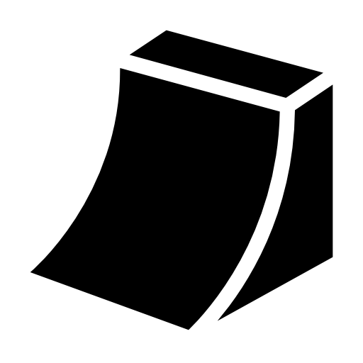 This Icon For Ramp Consists Of A Slightly Curved Rectangle Which Extends Upward And To The. Png 50 Px - Ramp, Transparent background PNG HD thumbnail