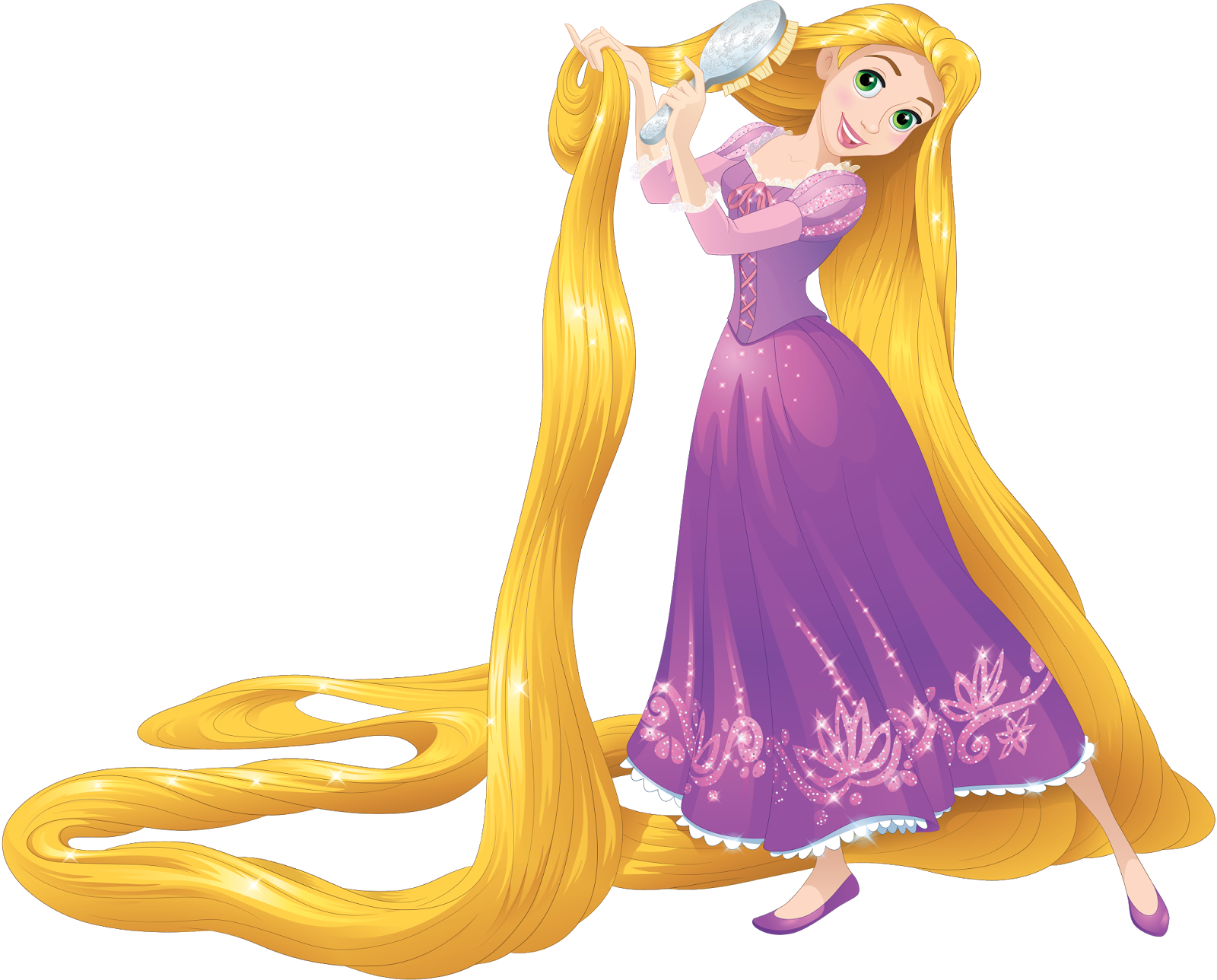Rapunzel Brushing Her Hair.png - Rapunzel, Transparent background PNG HD thumbnail